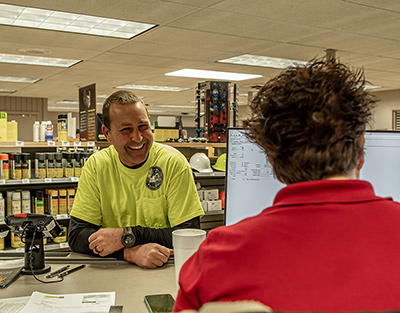 discussion across a desk